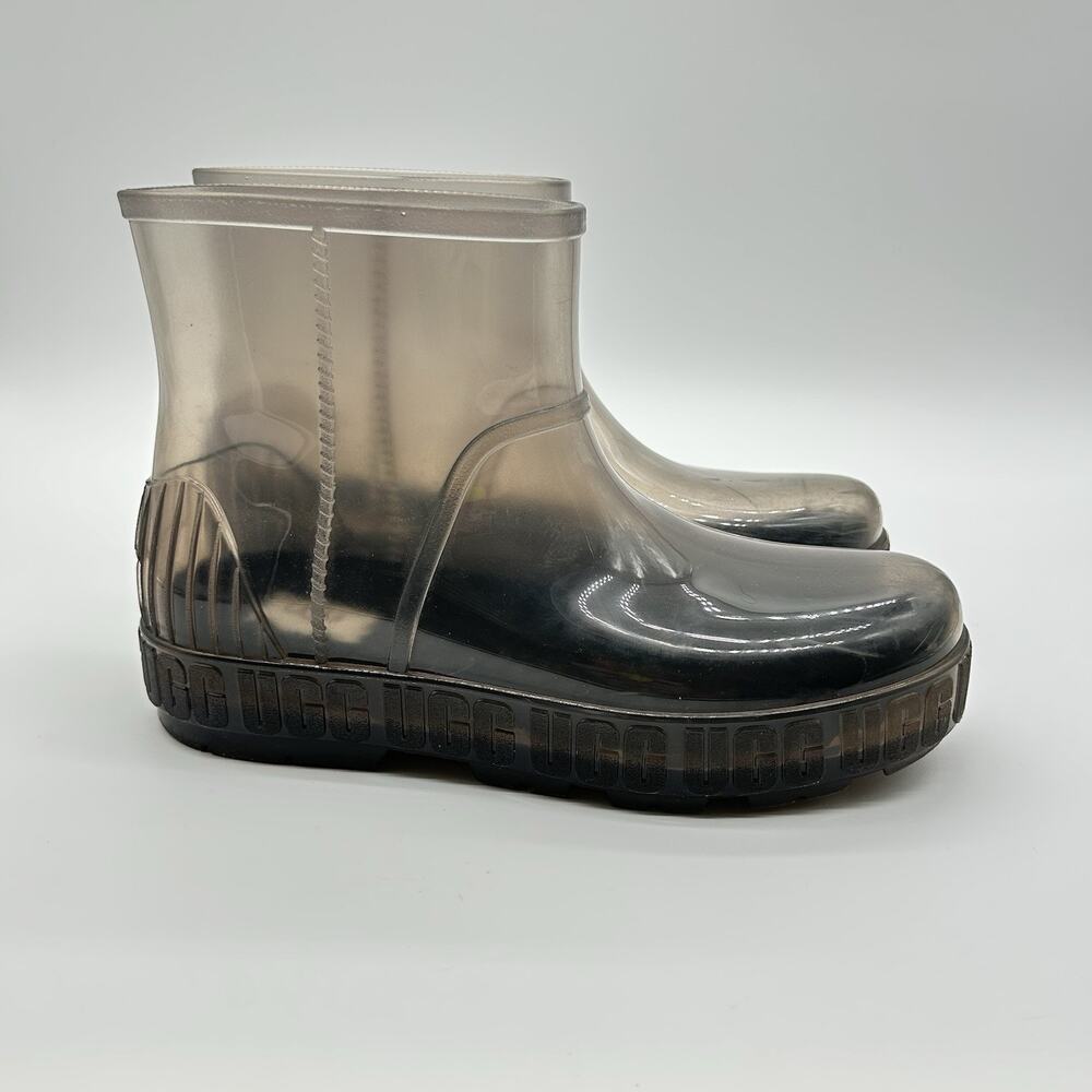 UGG Drizlita Clear Black Waterproof Rain Boots Women's Size 9 Warm